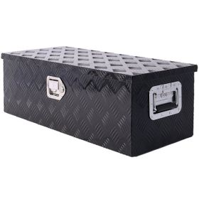 30inch Aluminum Tool Box,heavy Duty Truck Bed Tool Box,outdoor Trailer Pickup Storage Tool Box,RV Storage Organizer,underbody Box W  Lock Keys,black