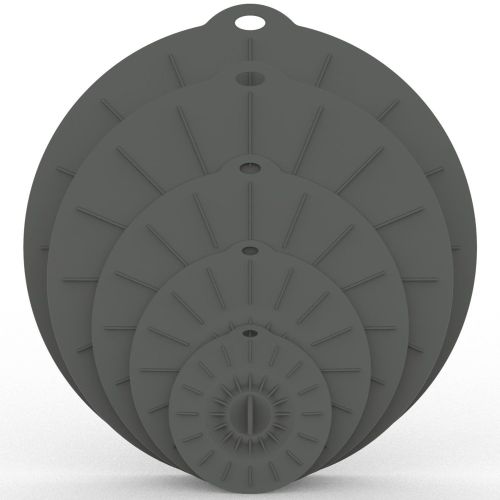 5pcs Silicone Fresh-keeping Cover; Microwave Oven Heating Cover; Food Dust-proof Splash-proof Bowl Cover Set; Kitchen Supplies